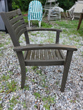 Large Lightweight Brown Wooden Painted Table w/Two Chairs