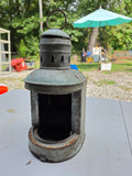 Vintage Galvanized Candle Wall Lantern (Weathered)