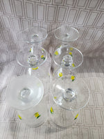 Set of 6 Anthropologie Hand Blown Pineapple Iced Tea Glasses