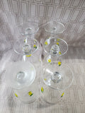 Set of 6 Anthropologie Hand Blown Pineapple Iced Tea Glasses