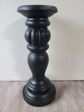 (A) Black Resin Pillar Candle Holder