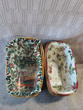 Pair of Longaberger Christmas Sleigh Baskets