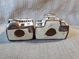 Pair of Mudlen End Studio Pottery Miniature Cottage Figurines