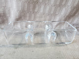 Heavy Glass 3 Sectioned Relish Dish