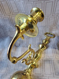 Pair of Brass Wall Sconces (2 PAIRS AVAILABLE PRICED INDIVIDUALLY AT $25 EACH)