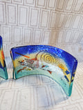 Pair of Fused Glass Trinket Dishes