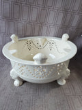 Hartley Greens & Co. Leeds Pottery Creamware Teapot and Scone Basket