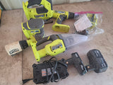 Ryobi One+ ToolSystem, Four Tools and Three Batteries w/Charger