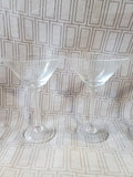 Set of 4 Clear Glass Martini Glasses