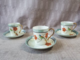 9 Piece Asian Inspired Hand Painted Lusterware Tea Set