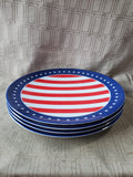 Set of 4 Americana Plastic Dinner Plates