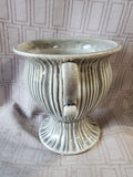 Grey Ceramic Footed Double Handled Vase