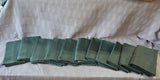 Set of 11 Green Fabric Napkins
