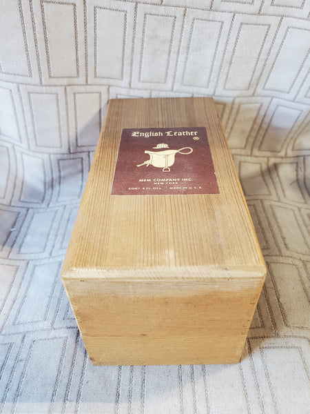 Mem Company English Leather Wooden Keepsake Box