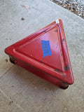 Red Metal Rolling Mechanics Stool