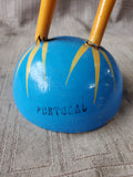 Rustic Portuguese Folk Art Wooden Rooster