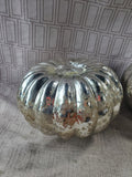 Pair of Mercury Glass Pumpkins