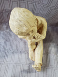 Signed Dave Grossman "Contemplating Boy" Sculpture