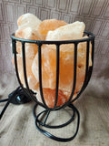 Pink Salt Metal Wire Lamp WORKS
