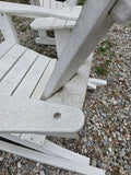 Seaside Casual Furniture Recycled Polymer Rocking Chair Pair w/Side Table (two sets available, priced separately)