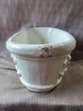 White Glazed Ceramic Oblong Planter