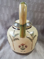 Vintage Crackle Glazed Elephant Teapot
