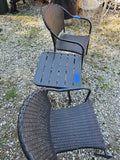 3-Piece Aluminum and Wicker  Outdoor Patio Set, Chairs(2) and Side Table