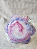 Glass Swirl Pattern Basket Candy Dish