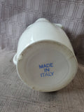 White Ceramic Fleur-de-lis Pitcher