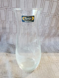 Pasabahce Etched Glass Bud Vase