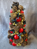 Tabletop Pinecone Christmas Tree