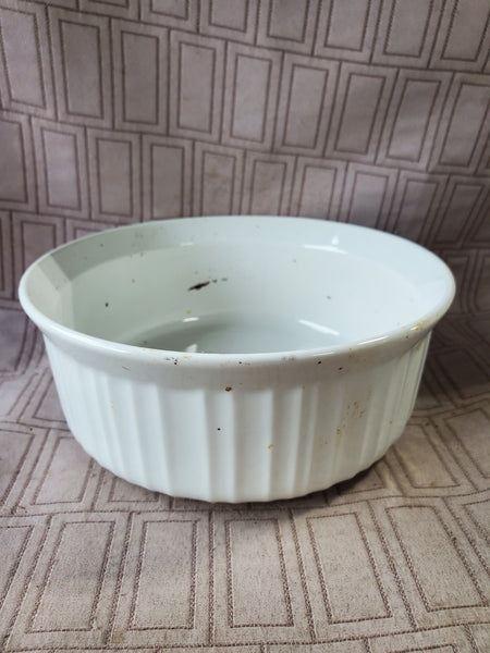 Corning Ware French White Souffle Dish