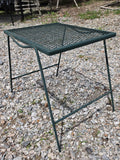 Green Metal Outdoor End Table (two available, priced separately)