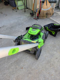 Greenworks Pro 21" 60v Push Lawnmower w/One Battery, Charger and Bag