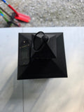 Black Metal Patio Lanter w/Solar Candle *UNTESTED