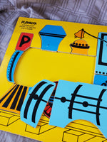 (D) Pair of Vintage Playskool Wood Puzzles
