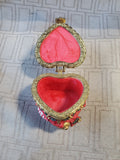2 Tiered Heart Shaped Holiday Trinket Box