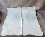 Set of 8 Scalloped Edge Fabric Napkins