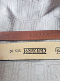 Pair of Ralph Lauren and Land's End Leather Belts—Women's Size XL & Size 36