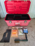 Ace 20" Plastic Tool Box w/A Few Painting Tools