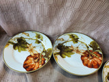 Set of 4 Williams-Sonoma "Botanical Pumpkin" Salad Plates