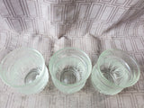 Set of 3 Clear Glass Leaf Tumblers