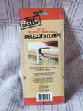 Just Grillin' Set of 4 Adjustable Spring Loaded Tablecloth Clamps UNOPENED