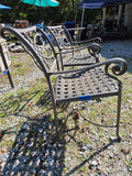 Two Classic Cast Aluminum Outdoor Chairs