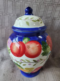 Hand Painted Ceramic "Biscotti" Jar