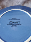 Pair of Debby Segura Sorrento Stoneware Blue Dinner Plates (A)