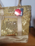 Apt 9 Gold Toned Sequin Tote Bag