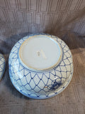 Blue and White Ceramic Covered Casserole Dish