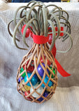 Woven Wood Pineapple with Ornaments Decor