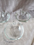 Set of 6 Clear Glass Apple Shaped Snack Bowls